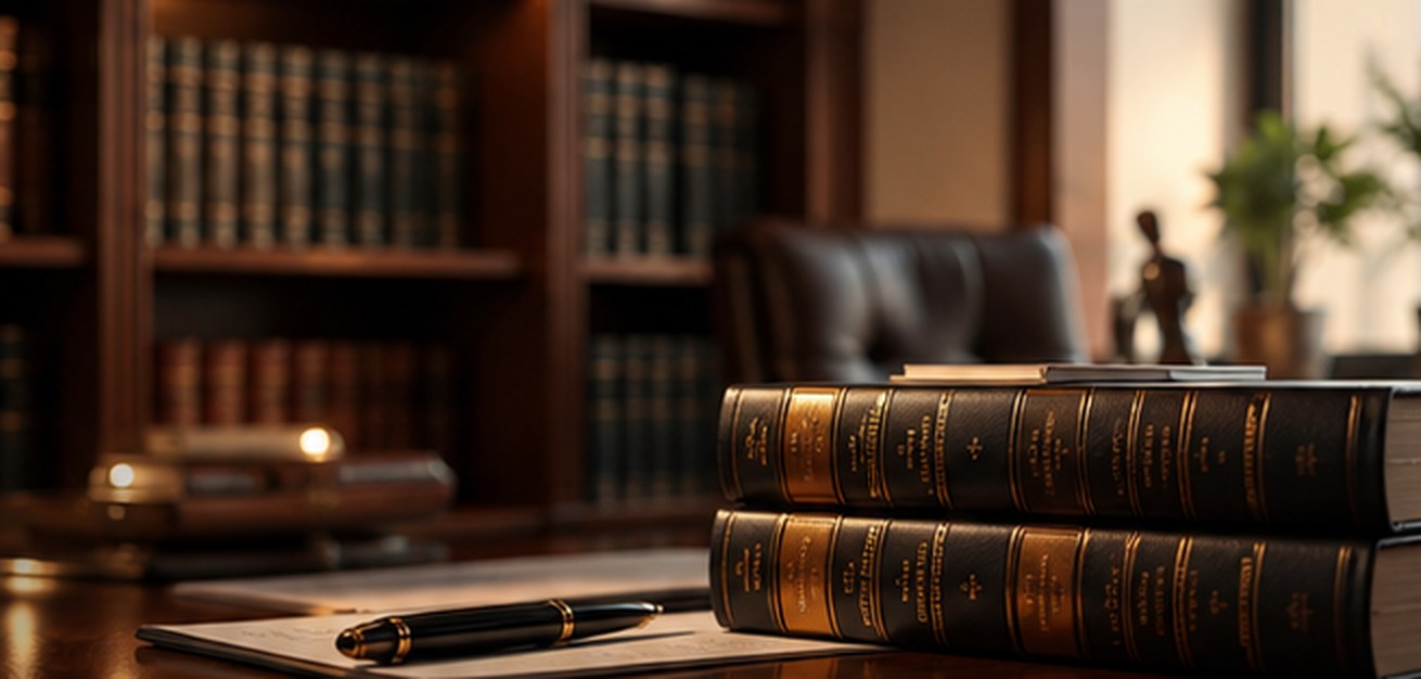 Biblioteca jurídica em ambiente clássico